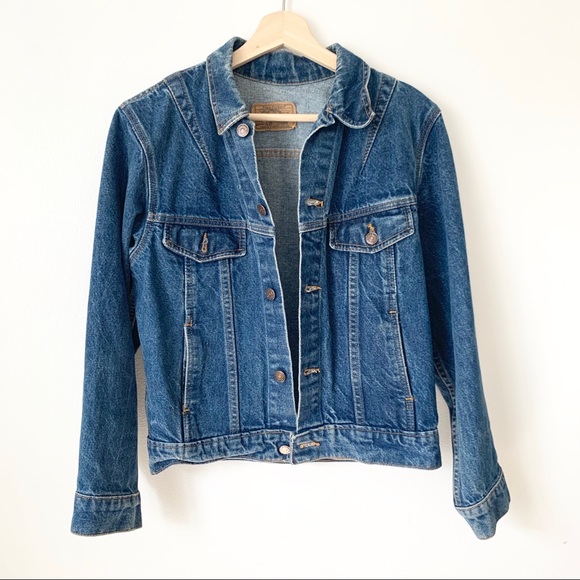 Vintage plain pockets denim jean jacket - Picture 3 of 3